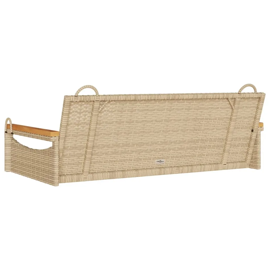 Balancelle beige 109x62x40 cm résine tressée - 6