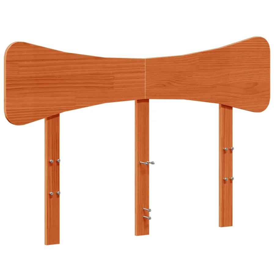 Tête de lit cire marron 120 cm bois massif de pin - 2