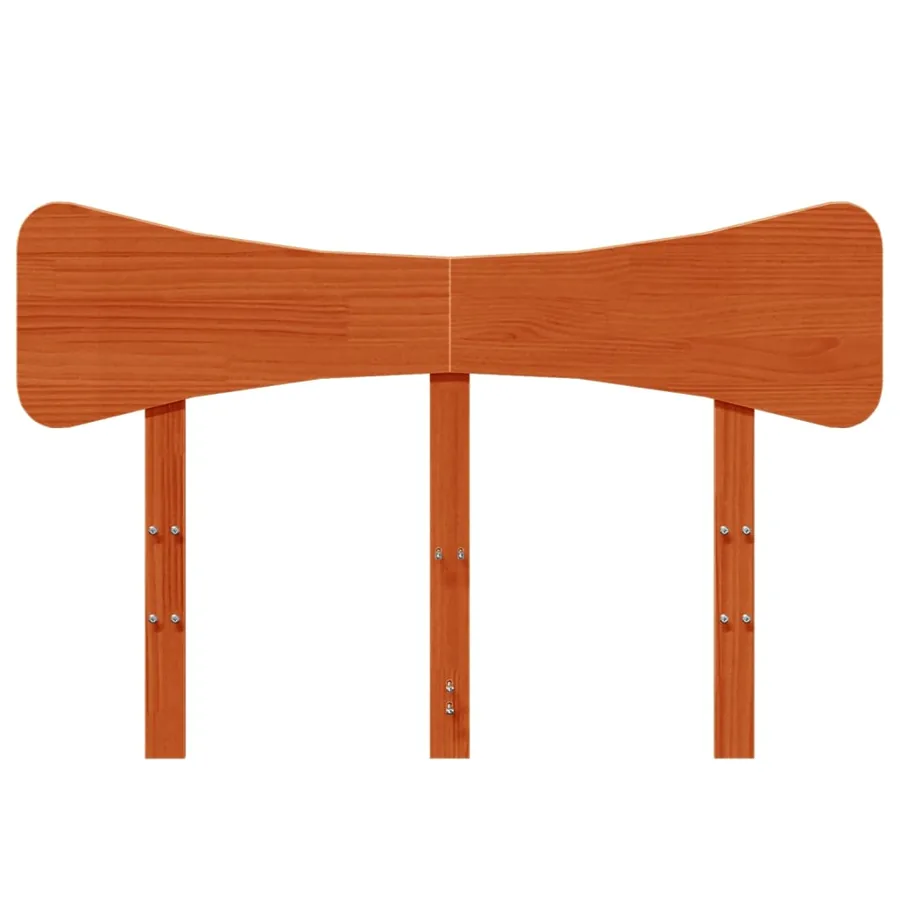 Tête de lit cire marron 120 cm bois massif de pin - 4