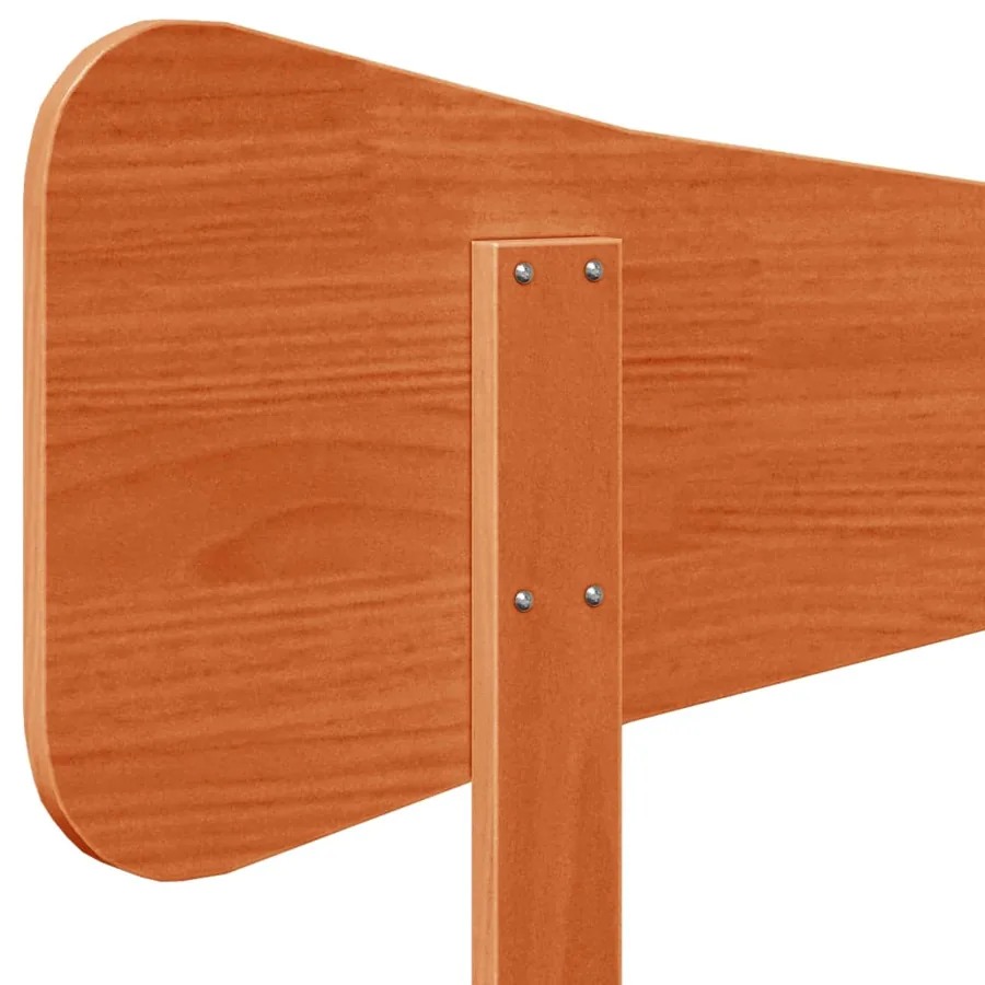 Tête de lit cire marron 120 cm bois massif de pin - 7