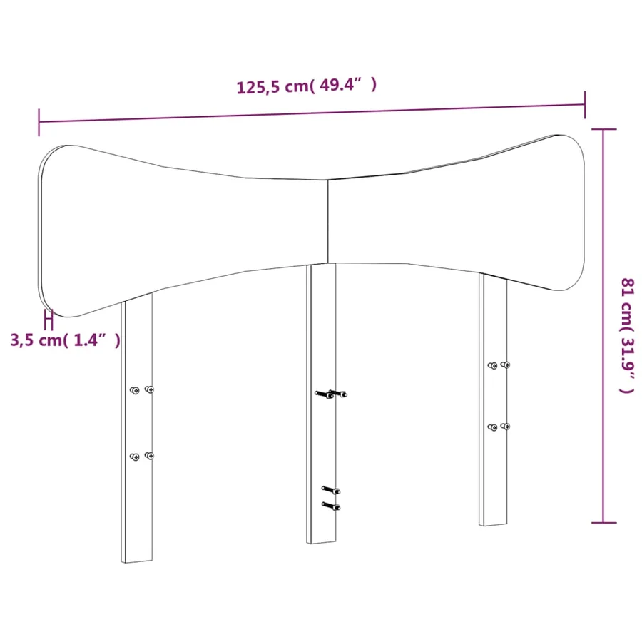 Tête de lit cire marron 120 cm bois massif de pin - 9