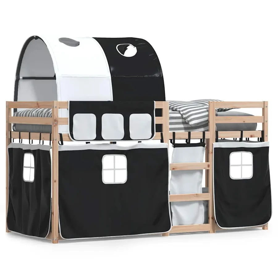 Lit superposé sans matelas 90x190 cm bois de pin massif - 2