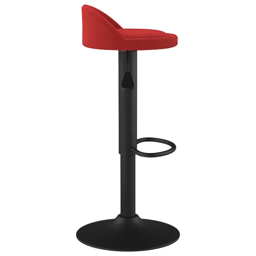 Tabouret de bar Rouge bordeaux Velours - 4