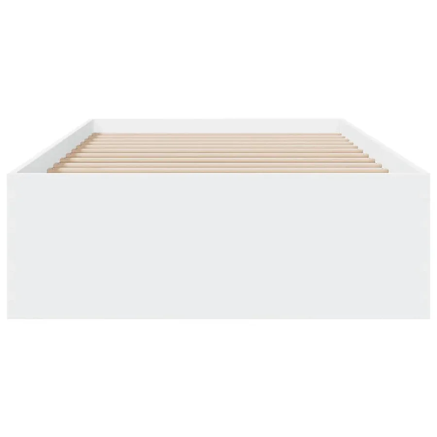 Cadre de lit avec tiroirs sans matelas blanc 90x190 cm - 4