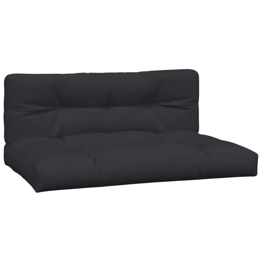 Canapés centraux palette de jardin 2pcs et coussins bois acacia - 4