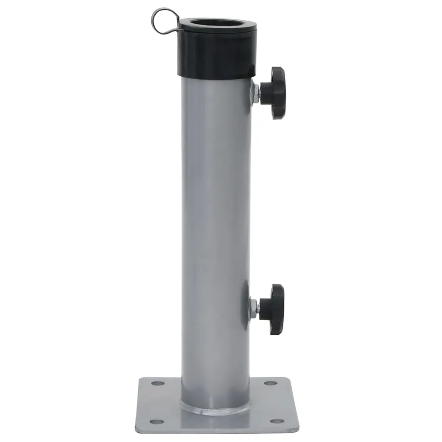 Base de parasol pour mât Ø38/48 mm argenté acier - 3