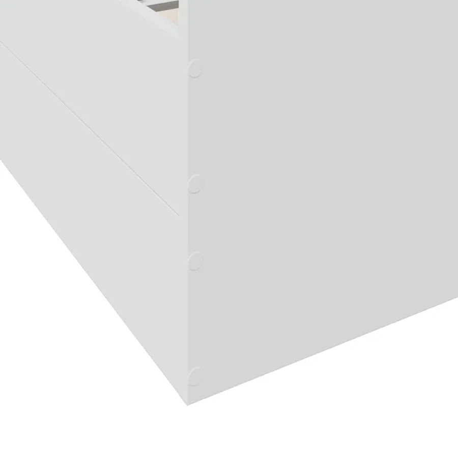 Cadre de lit avec tiroirs sans matelas blanc 75x190 cm - 8