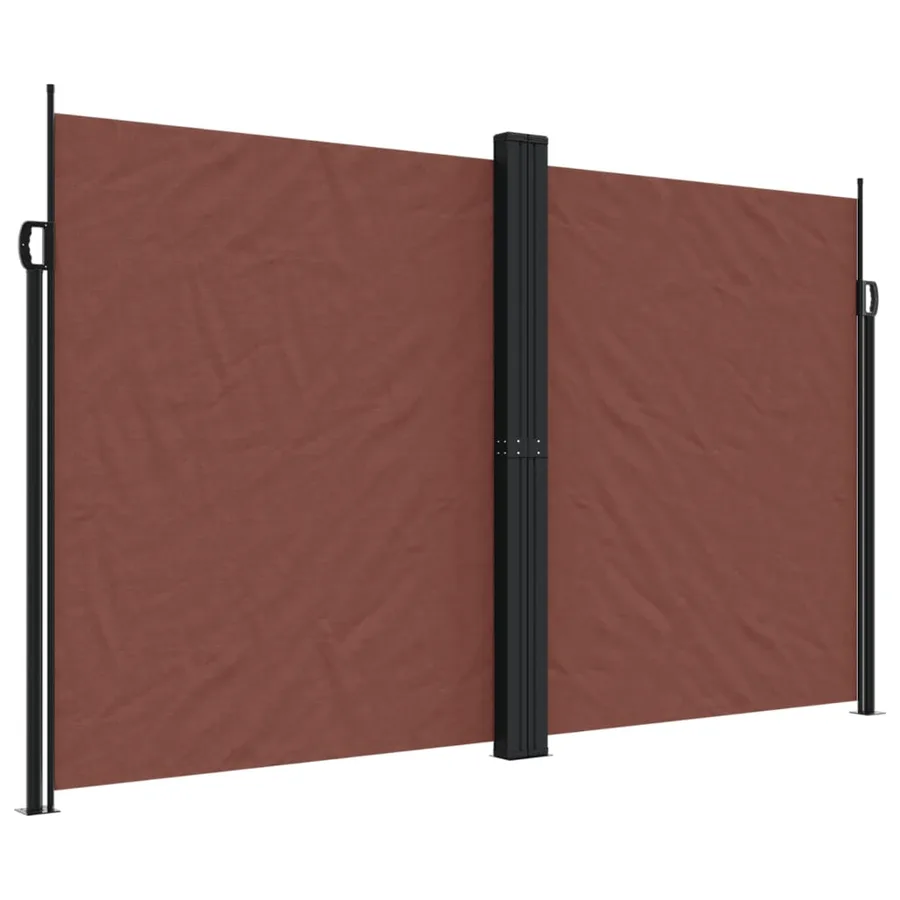 Auvent latéral rétractable marron 200x1000 cm - 2