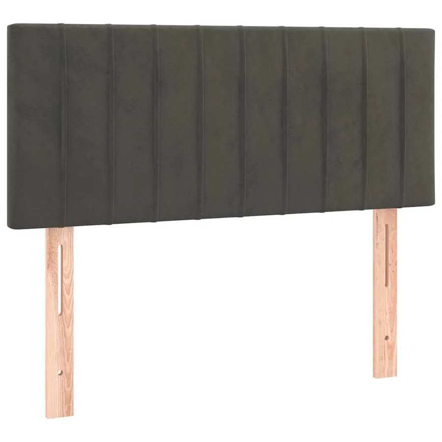 Sommier à lattes de lit avec matelas LED gris foncé 120x190 cm - 9