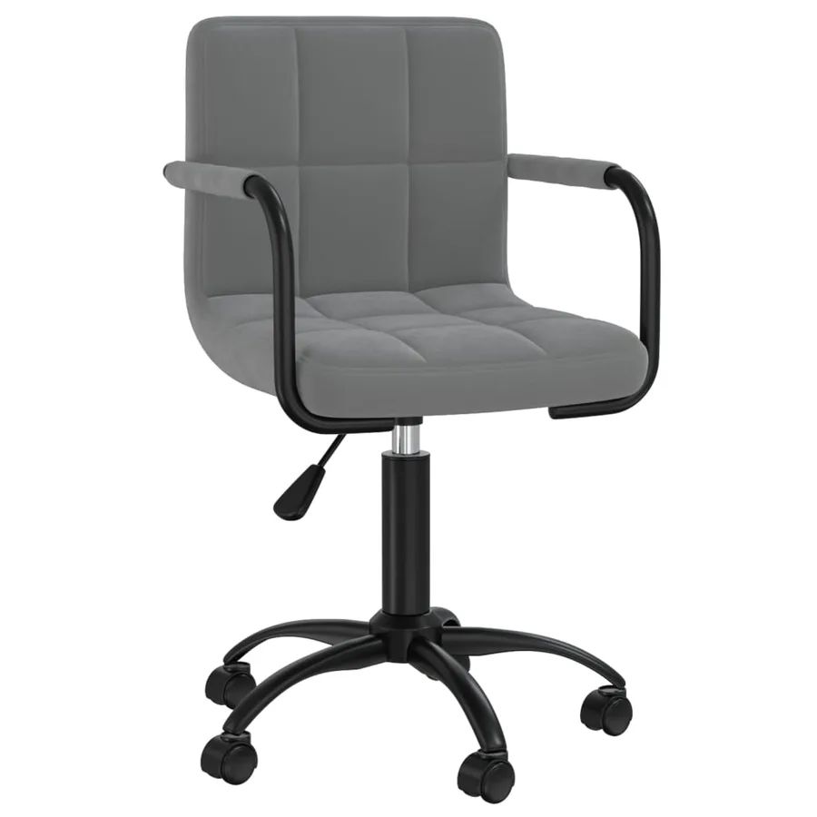 Chaises pivotantes à manger lot de 4 gris foncé velours - 2