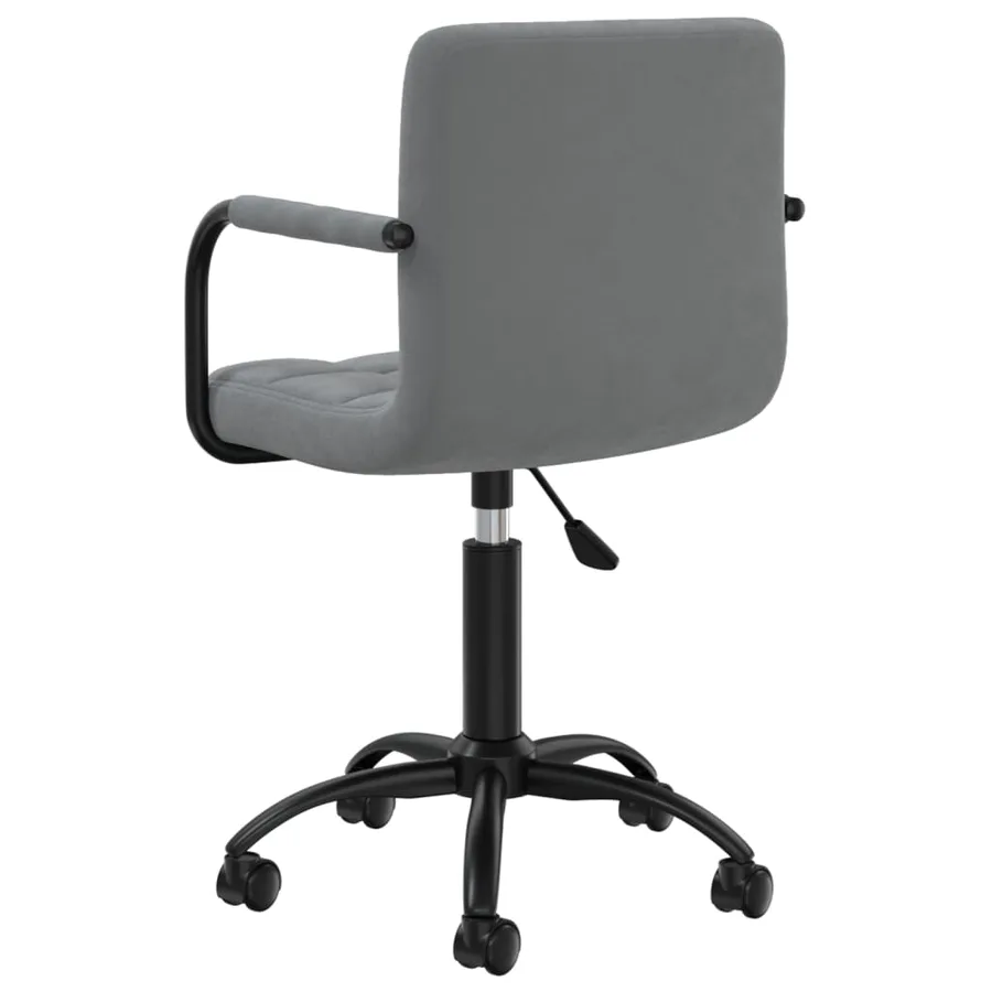 Chaises pivotantes à manger lot de 4 gris foncé velours - 5
