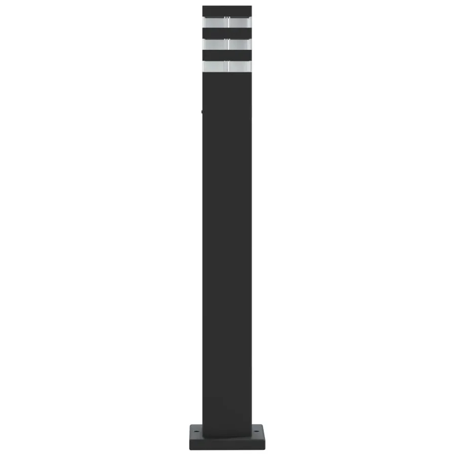 Lampadaires d'extérieur 3 pcs noir 80 cm aluminium - 5