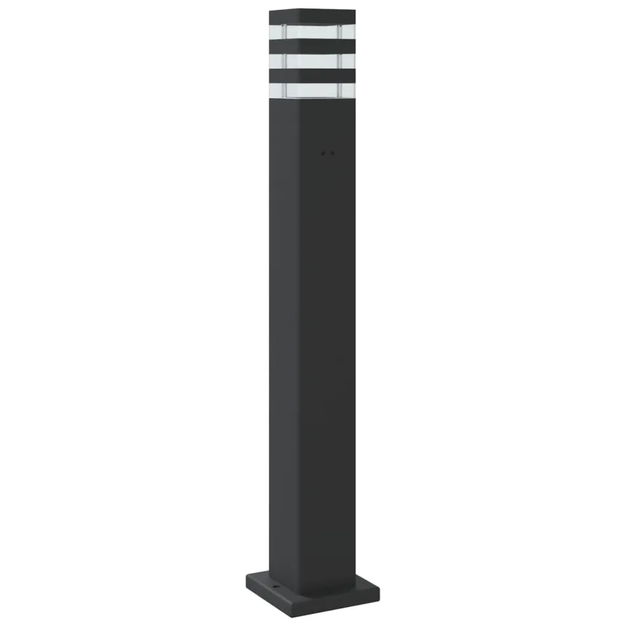 Lampadaires d'extérieur 3 pcs noir 80 cm aluminium - 6