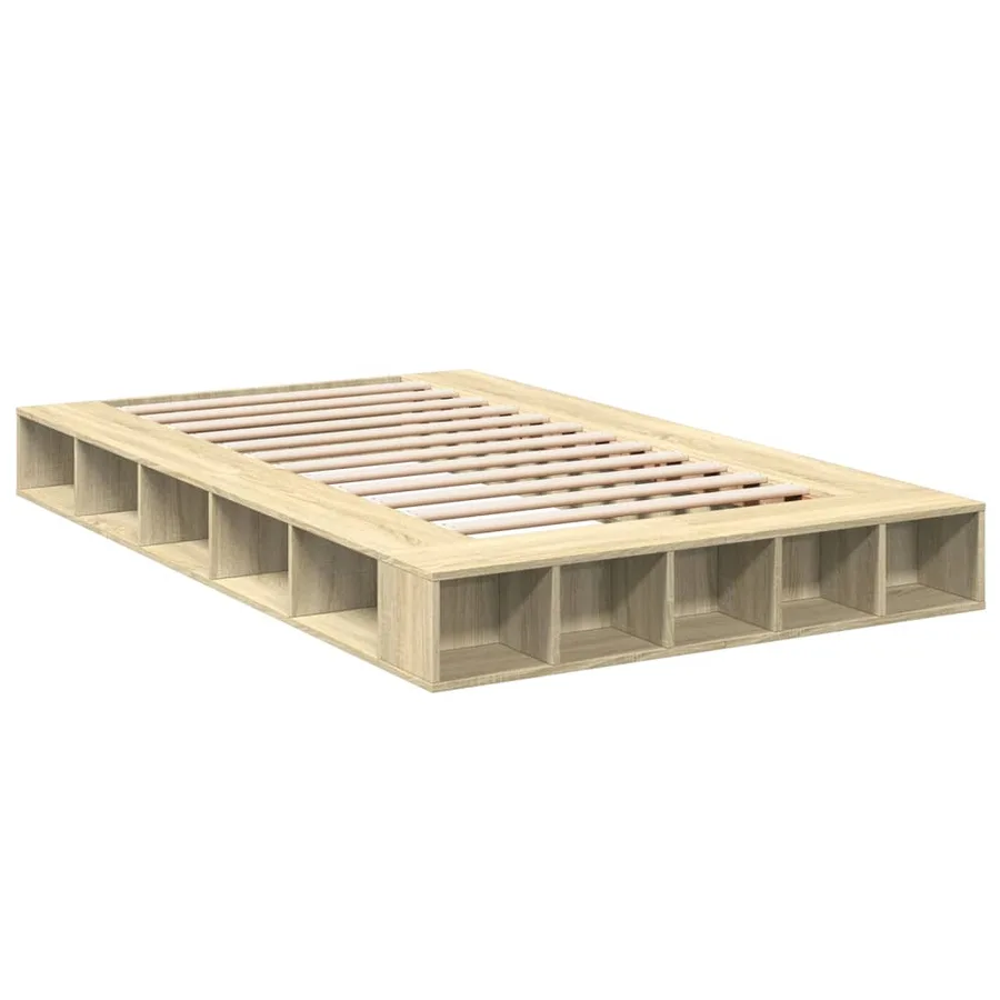 Cadre de lit sans matelas chêne sonoma 120x200 cm - 3