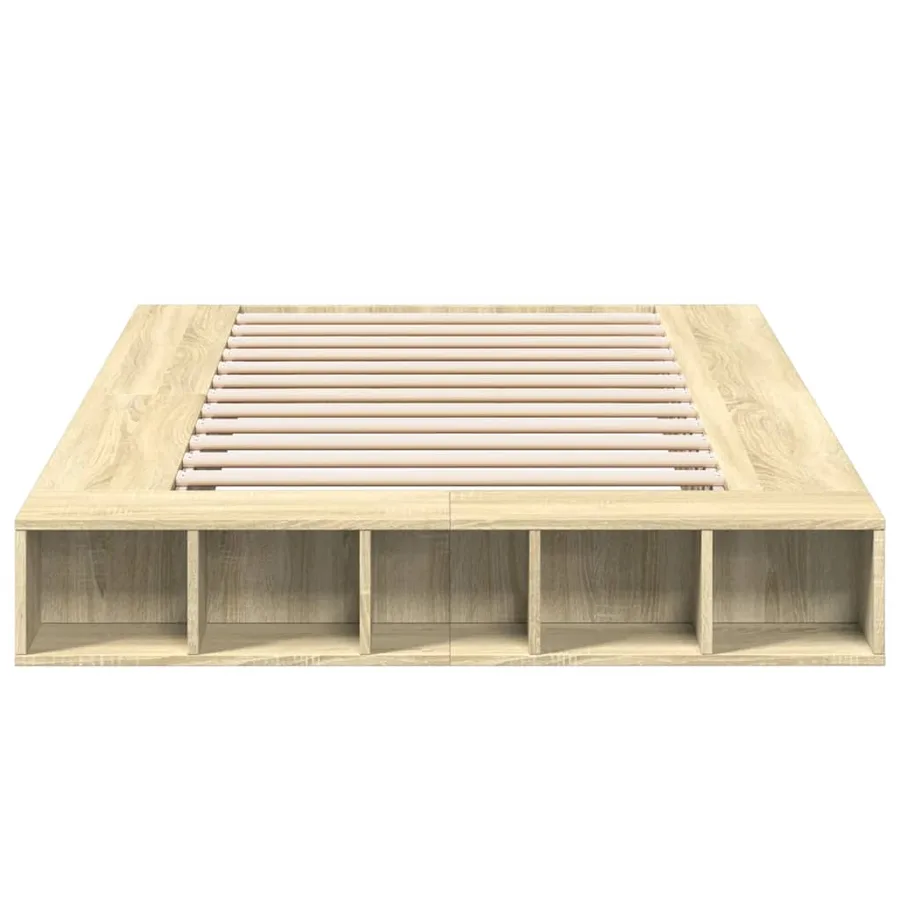 Cadre de lit sans matelas chêne sonoma 120x200 cm - 4