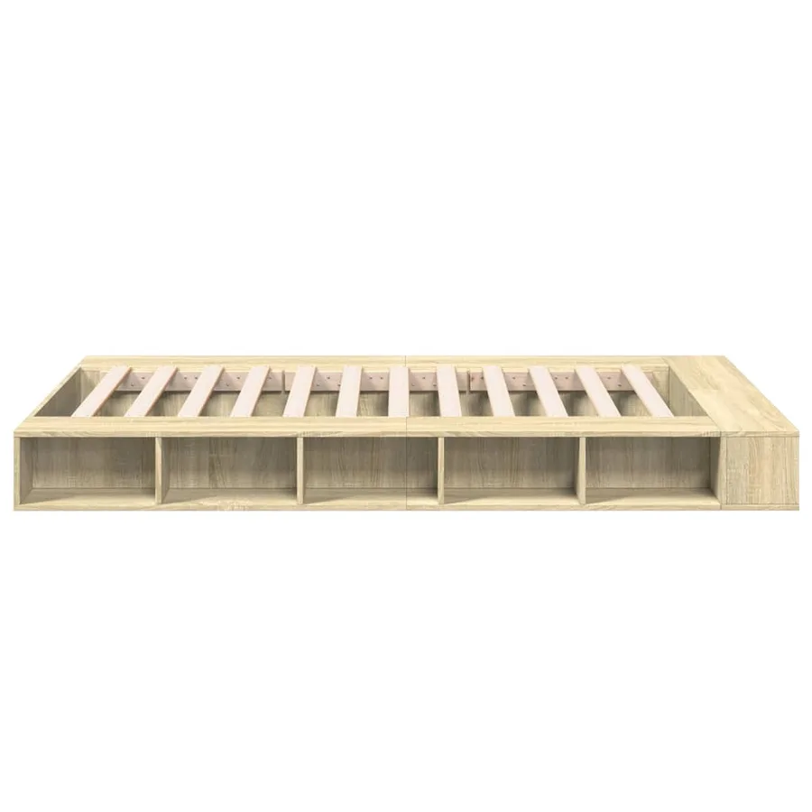 Cadre de lit sans matelas chêne sonoma 120x200 cm - 5