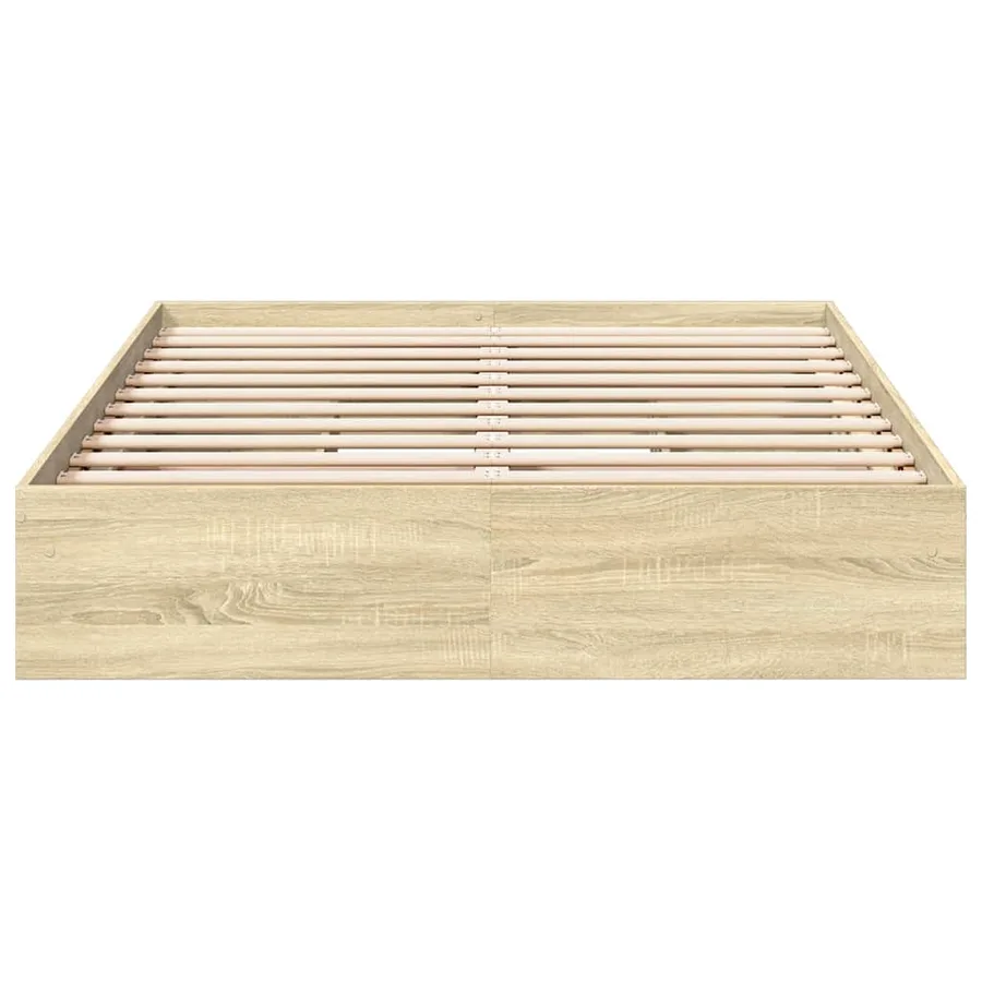 Cadre de lit avec tiroirs sans matelas chêne sonoma 120x200 cm - 4