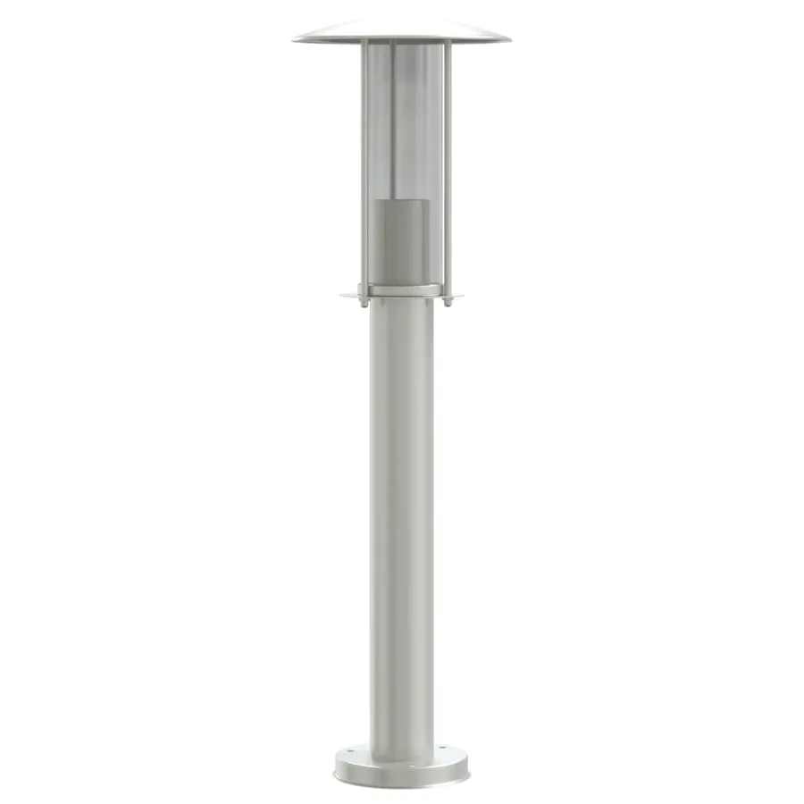 Lampadaire d'extérieur argenté 60 cm acier inoxydable - 4