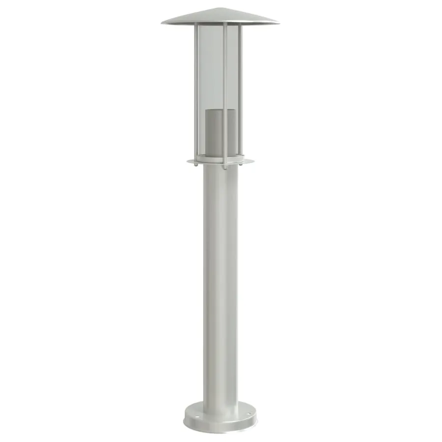 Lampadaire d'extérieur argenté 60 cm acier inoxydable - 5