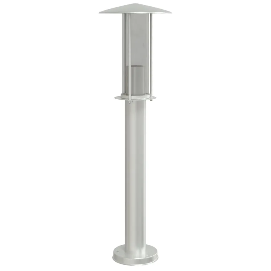 Lampadaire d'extérieur argenté 60 cm acier inoxydable - 6