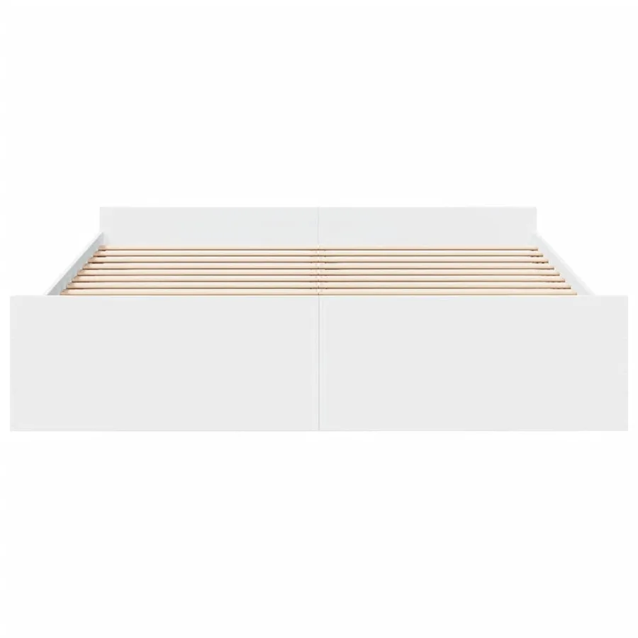 Cadre de lit avec tiroirs sans matelas blanc 180x200 cm - 4
