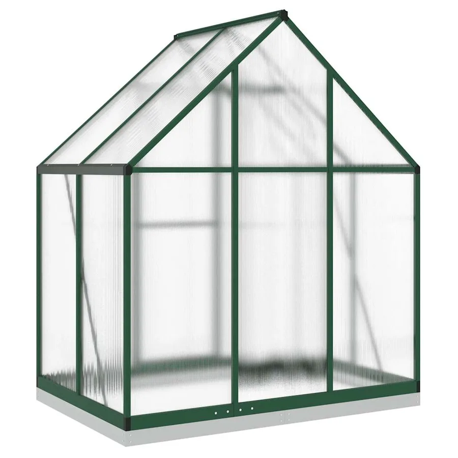 Serre avec cadre de base vert 169x114x202 cm aluminium - 5