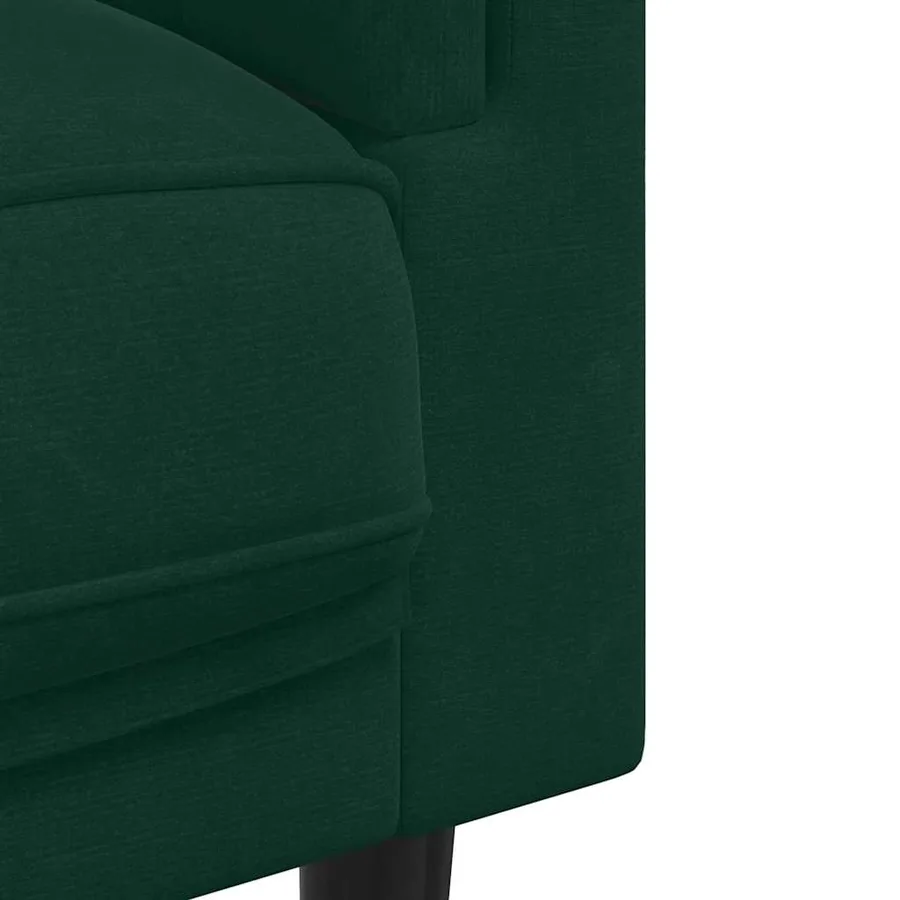 Ensemble de canapés 3 pcs avec coussins vert foncé velours - 7