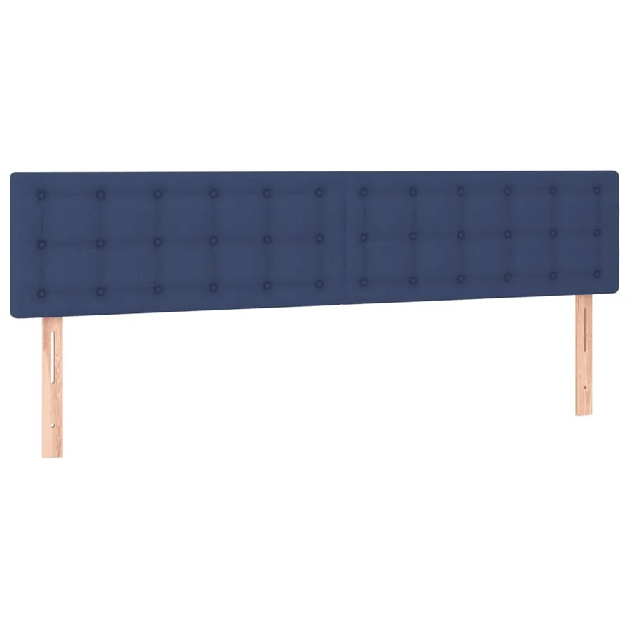 Cadre de lit sans matelas bleu 120x190 cm tissu - 8