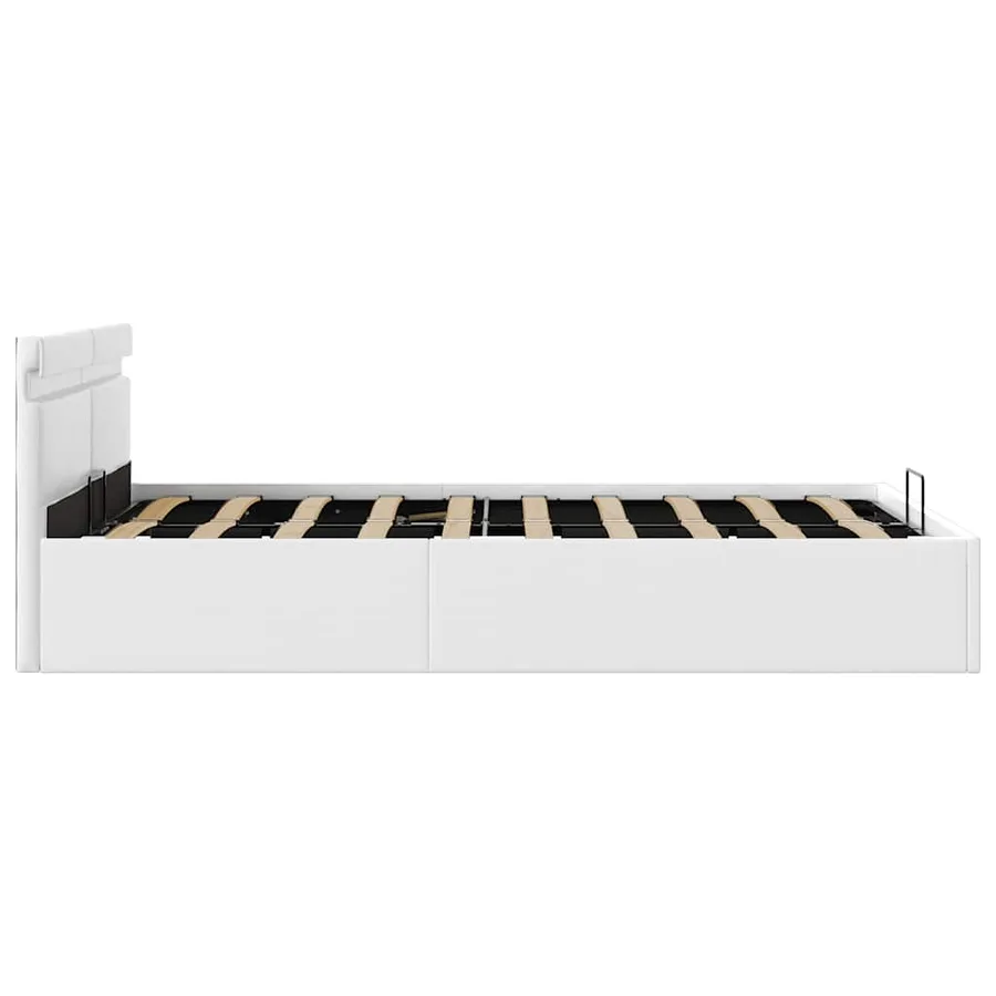 Cadre de lit à rangement hydraulique sans matelas avec LED - 7