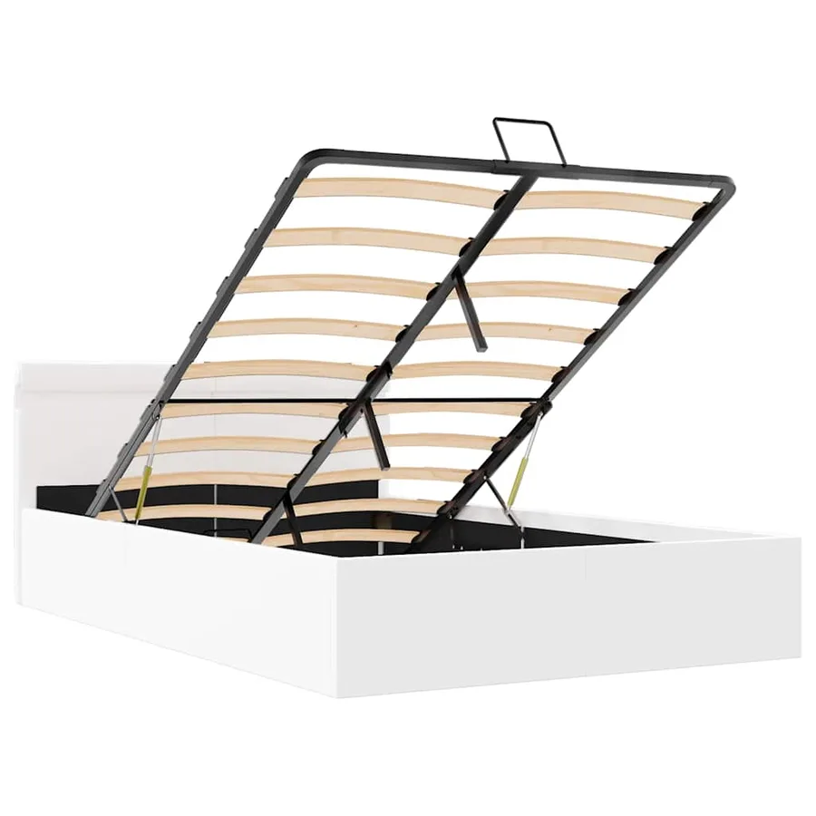 Cadre de lit à rangement hydraulique sans matelas avec LED - 9