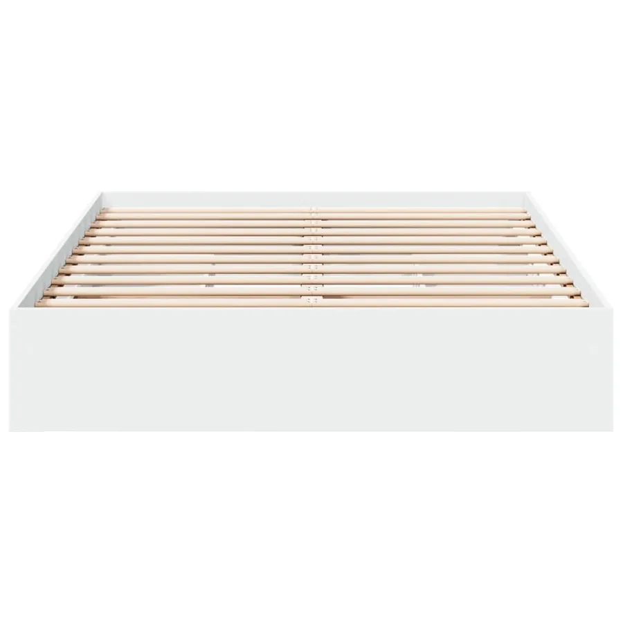 Cadre de lit avec tiroirs sans matelas blanc 140x190 cm - 4