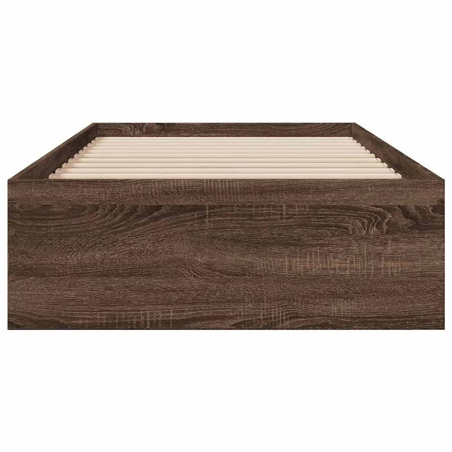Cadre de lit avec tiroirs sans matelas chêne marron 75x190 cm - 4