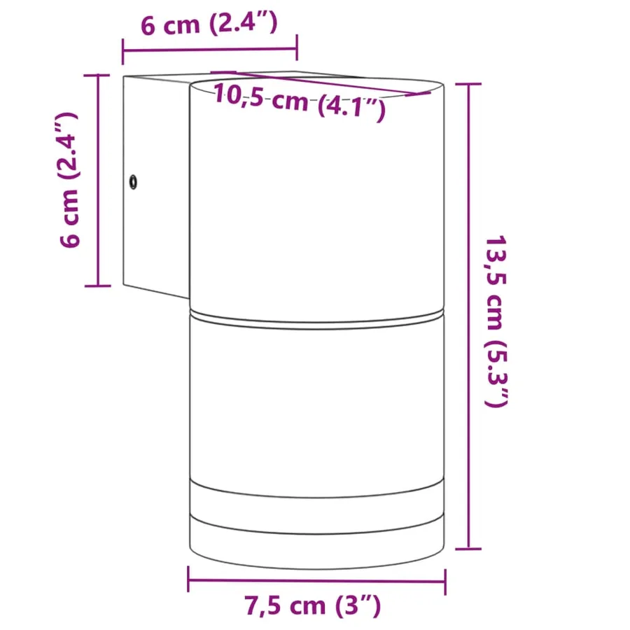 Appliques murales extérieur 2 pcs aluminium moulé sous pression - 7