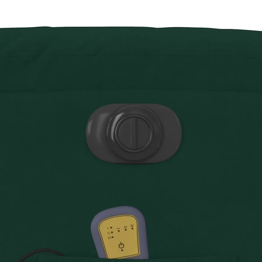 Fauteuil inclinable de massage électrique vert foncé velours - 12