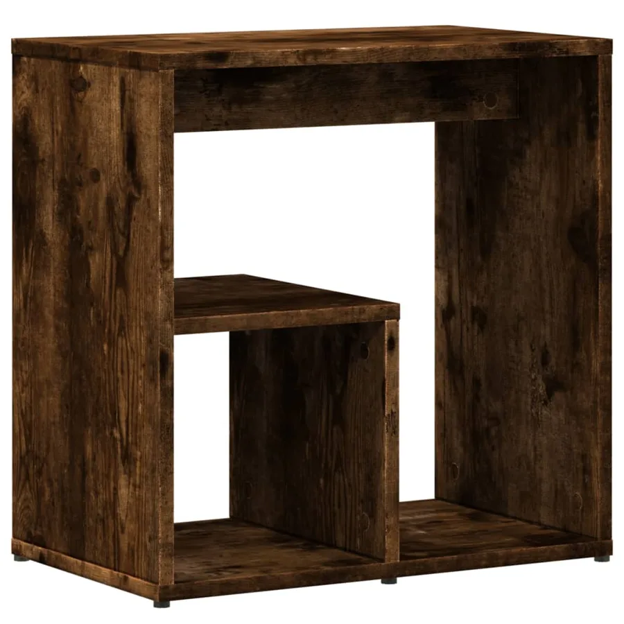 Tables d'appoint 2 pcs chêne fumé 50x30x50 cm bois d'ingénierie - 5