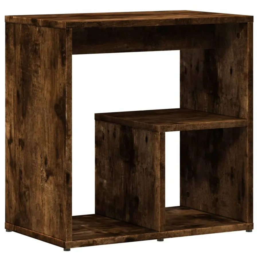 Tables d'appoint 2 pcs chêne fumé 50x30x50 cm bois d'ingénierie - 8