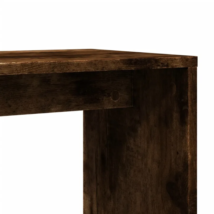 Tables d'appoint 2 pcs chêne fumé 50x30x50 cm bois d'ingénierie - 9