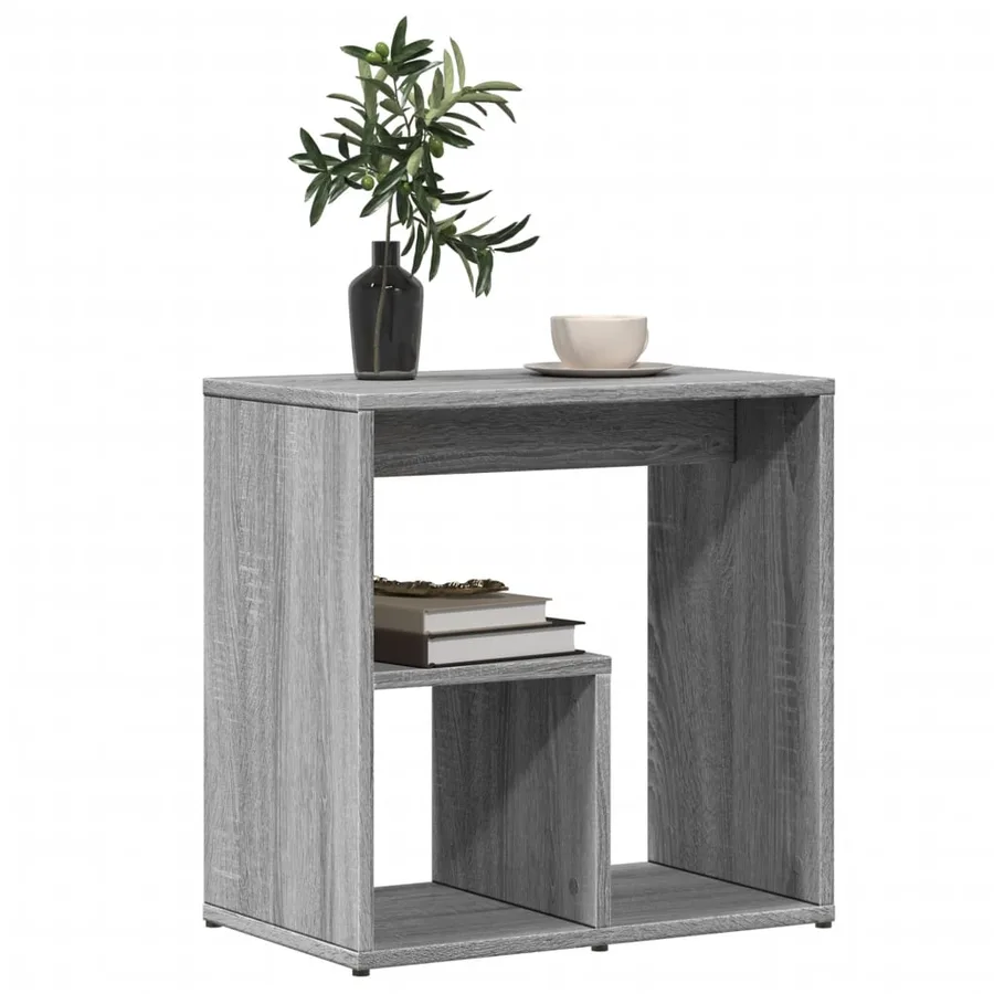 Tables d'appoint 2 pcs sonoma gris 50x30x50cm bois d'ingénierie - 4