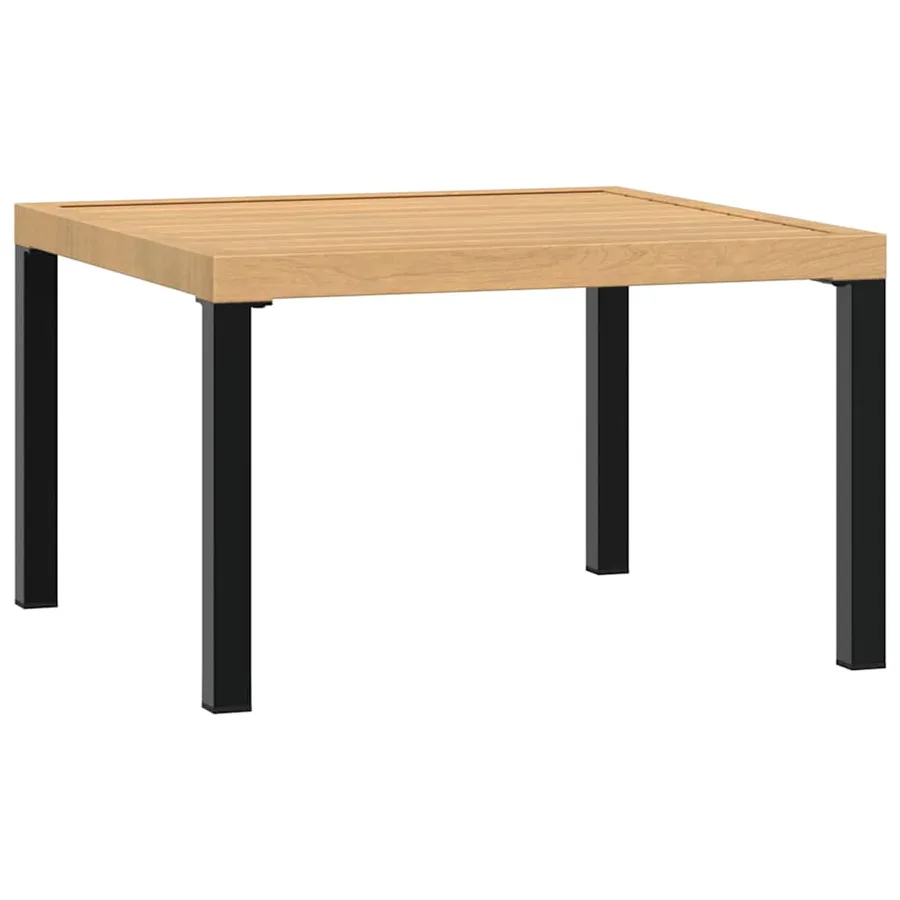 Table basse de jardin noir 65x65x40 cm aluminium - 2