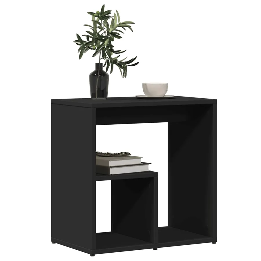 Tables d'appoint 2 pcs noir 50x30x50 cm bois d’ingénierie - 4