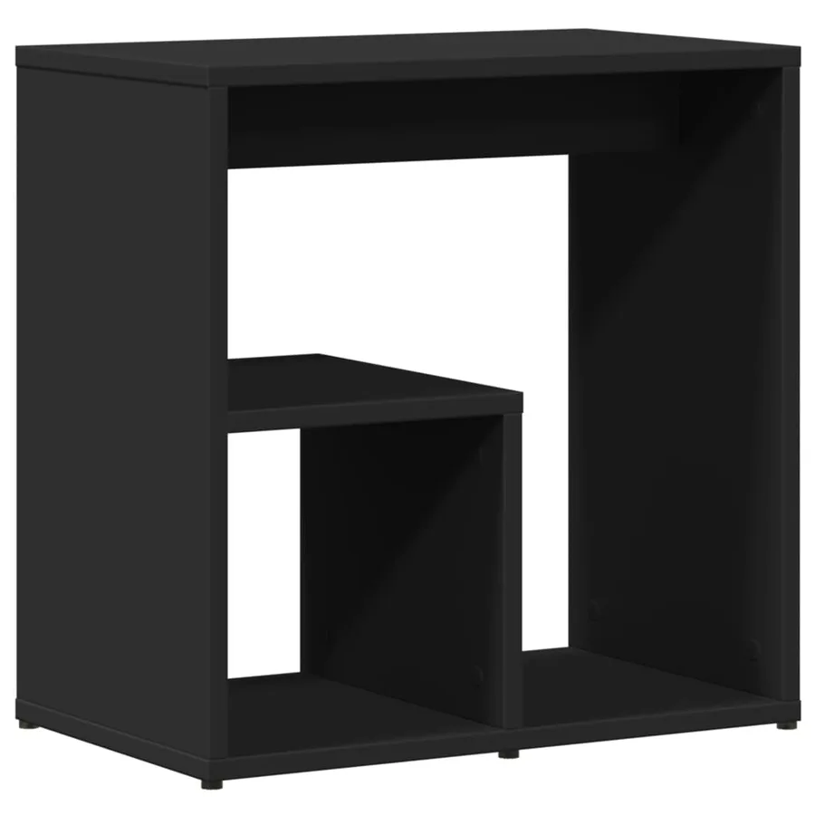 Tables d'appoint 2 pcs noir 50x30x50 cm bois d’ingénierie - 5