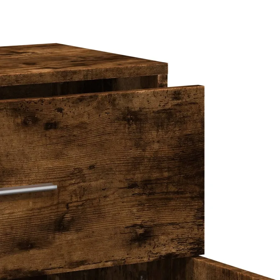 Buffet chêne fumé 60x31x70 cm bois d'ingénierie - 8