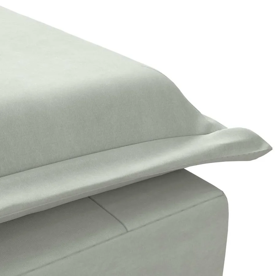 Chaise longue de massage avec traversin gris clair velours - 8
