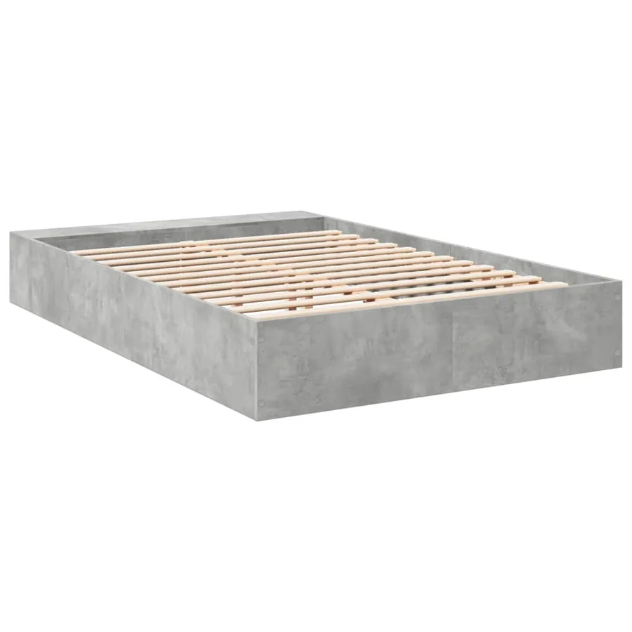 Cadre de lit sans matelas gris béton 160x200 cm - 6