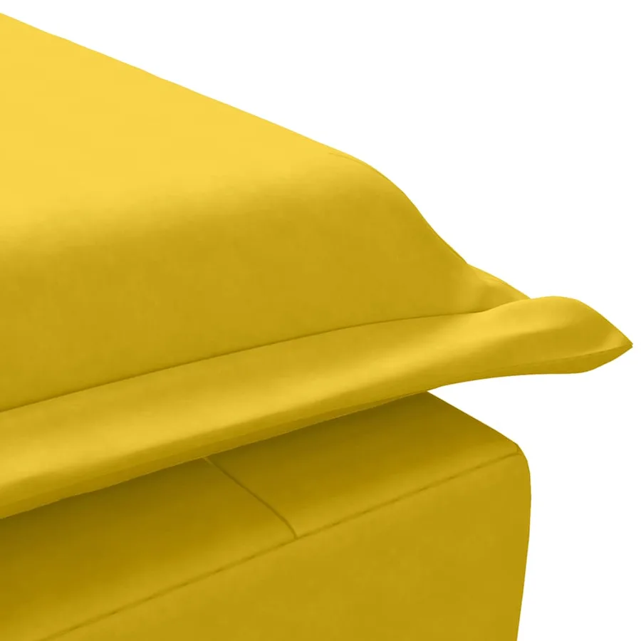 Chaise longue de massage avec traversin jaune velours - 8