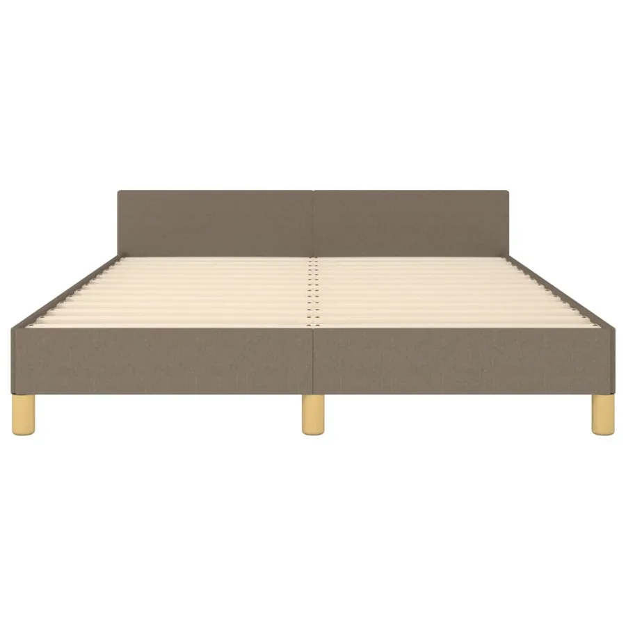 Cadre de lit sans matelas taupe 140x200 cm tissu - 6