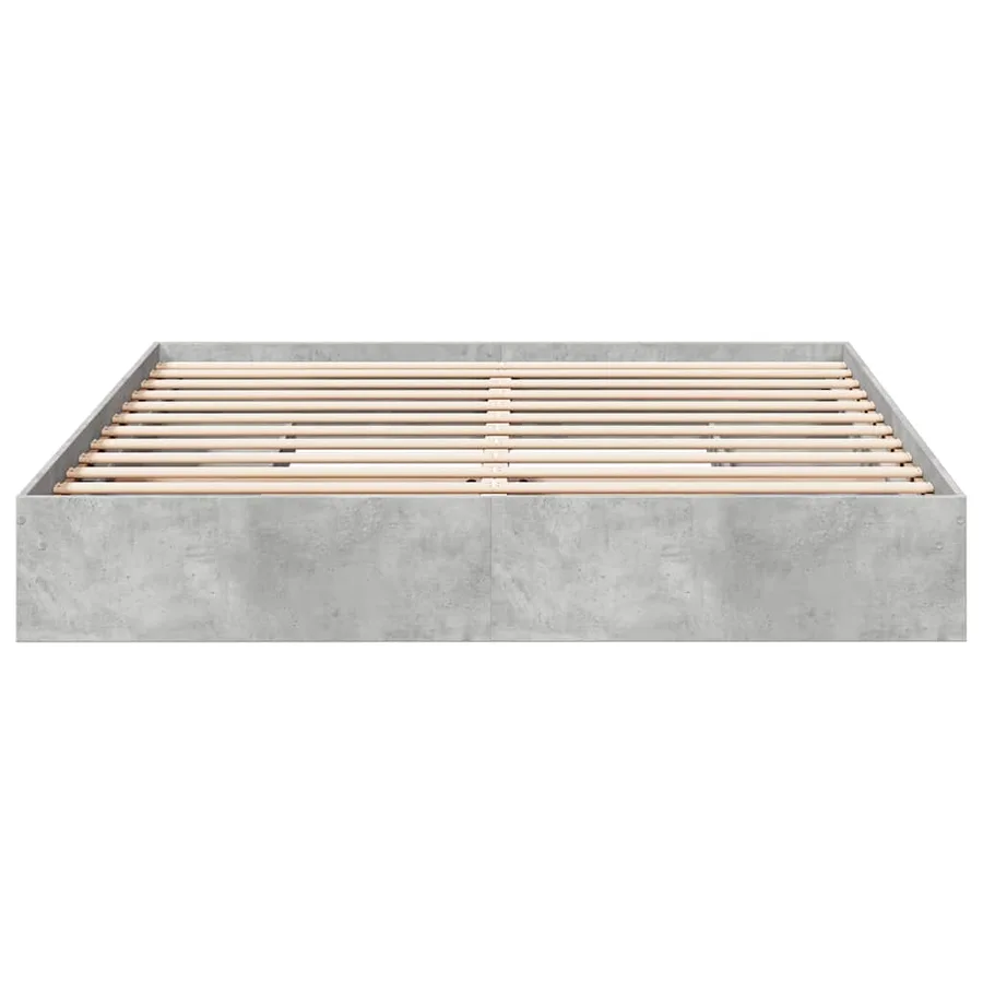 Cadre de lit avec tiroirs sans matelas gris béton 180x200 cm - 4