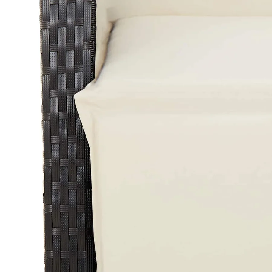 Ensemble de bistro de jardin 11 pcs coussins noir poly rotin - 5