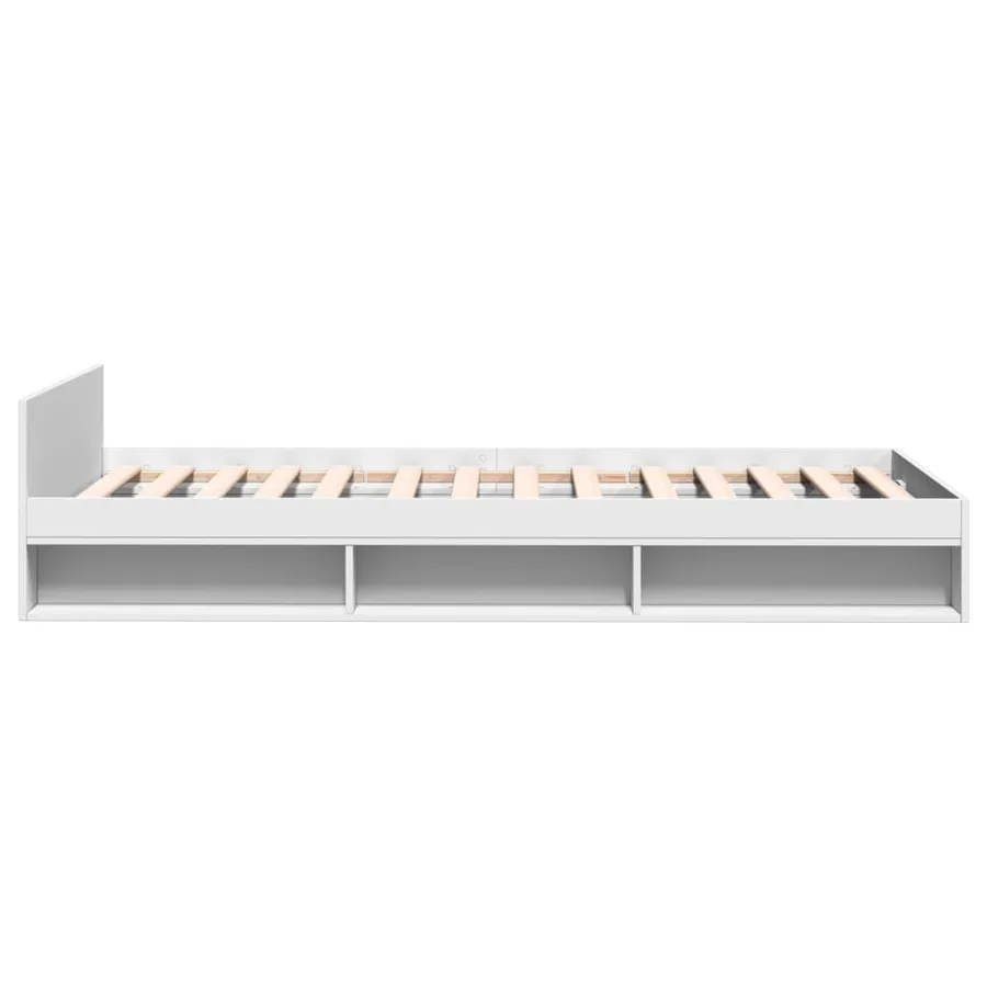 Cadre de lit avec tiroir sans matelas blanc 75x190 cm - 5