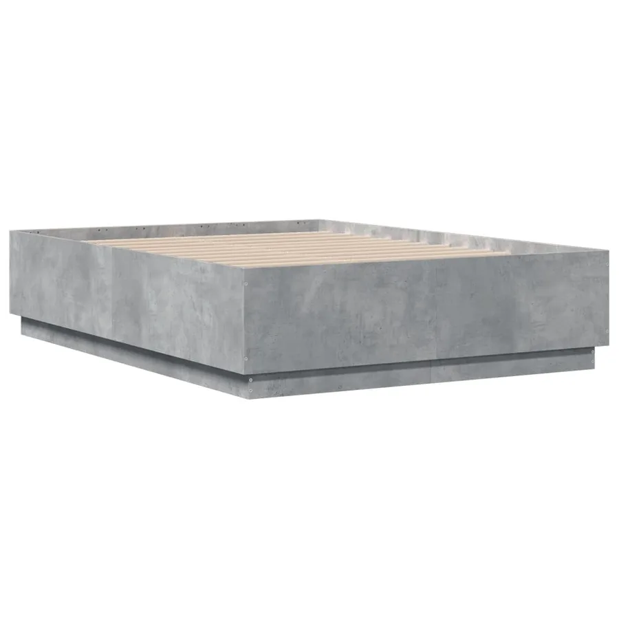 Cadre de lit sans matelas gris béton 120x190 cm - 6